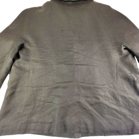 DKNY Donna Karan Y2K 100% Linen Boxy Oversize Top/Blazer - Picture 6 of 9